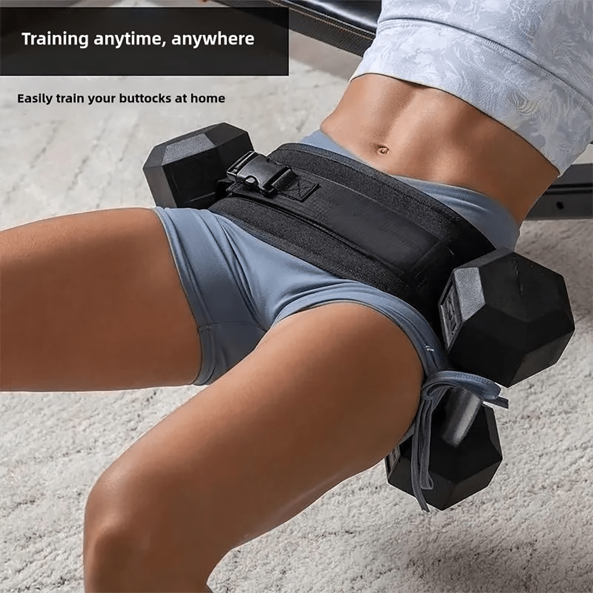 Home Gym Resistance - Glute Bridge Resistance Band, Dumbbell Glute