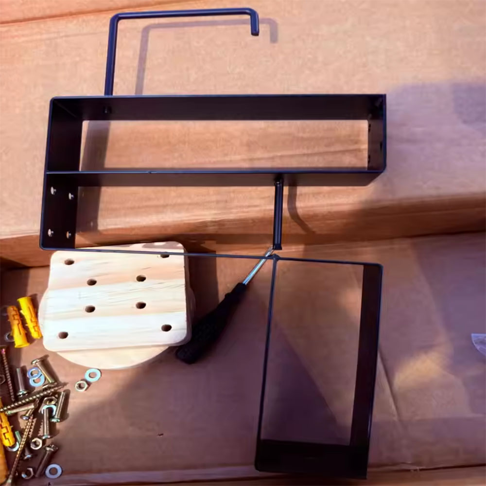 Home Gym Rig - Wood Motorcycle Helmet Holder Wall Mount