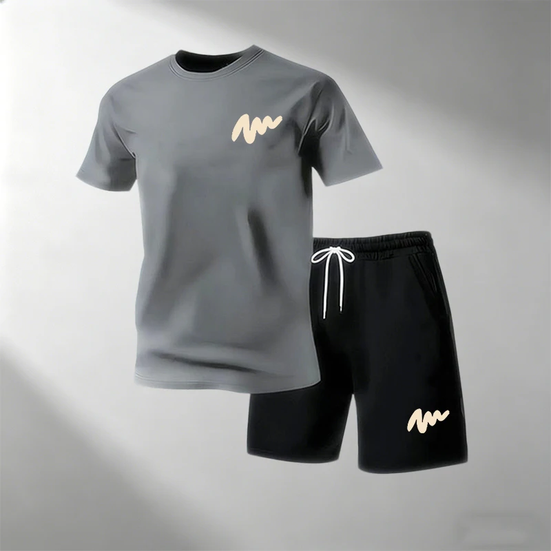 Home Gym Equipments - Fashion Men's Street T-Shirts Sets 2