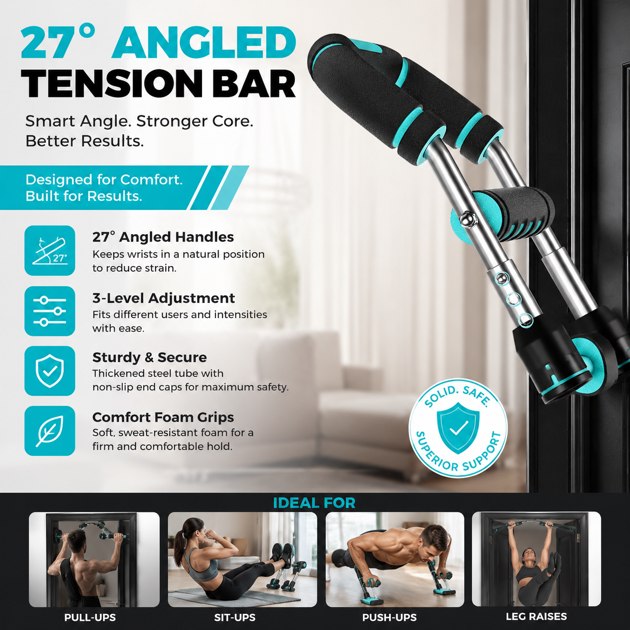 Home Gym Rig - 5 Levels Adjustable Twister Arm Chest