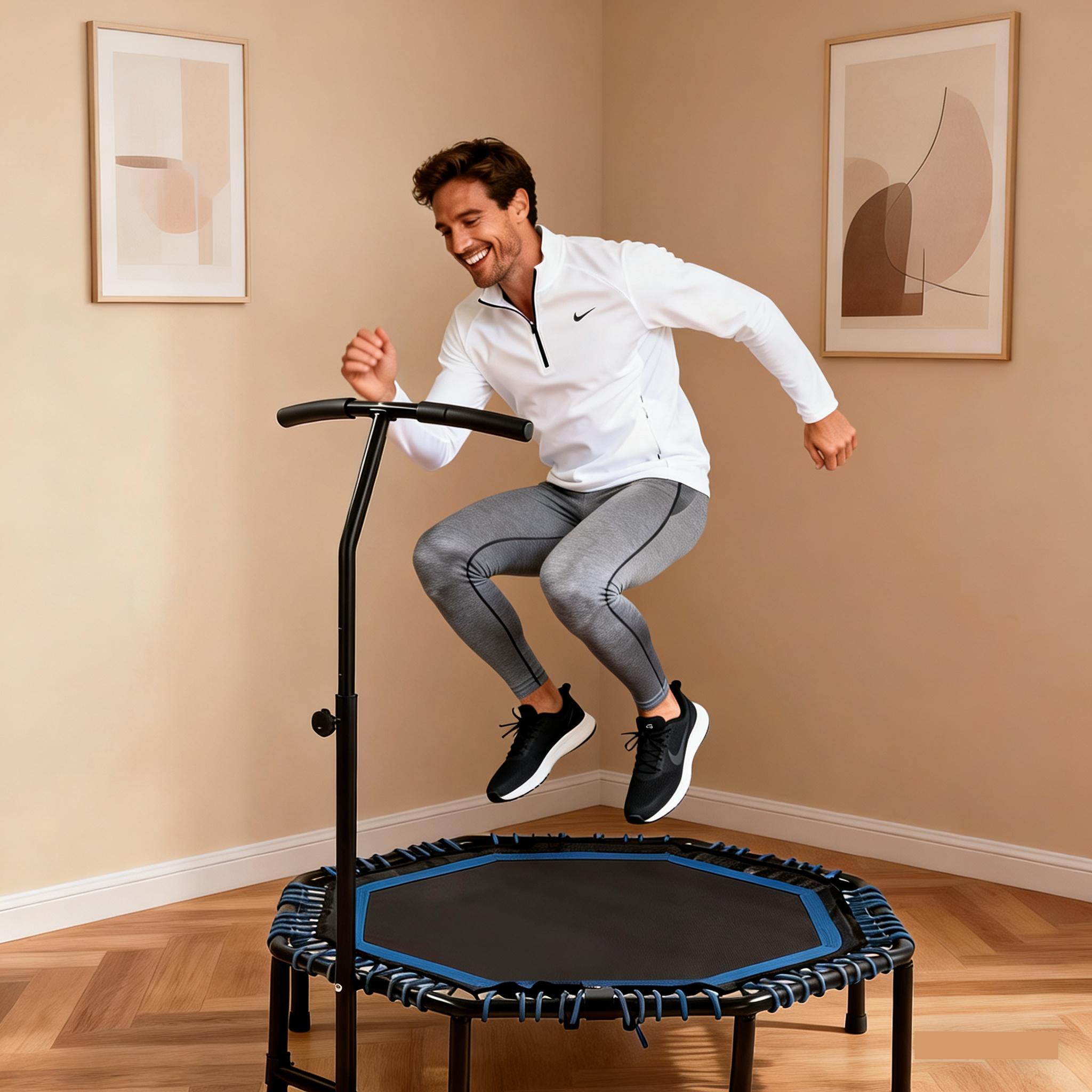 Treadmill Home Gym - 48in Foldable Fitness Trampoline with Adjustable