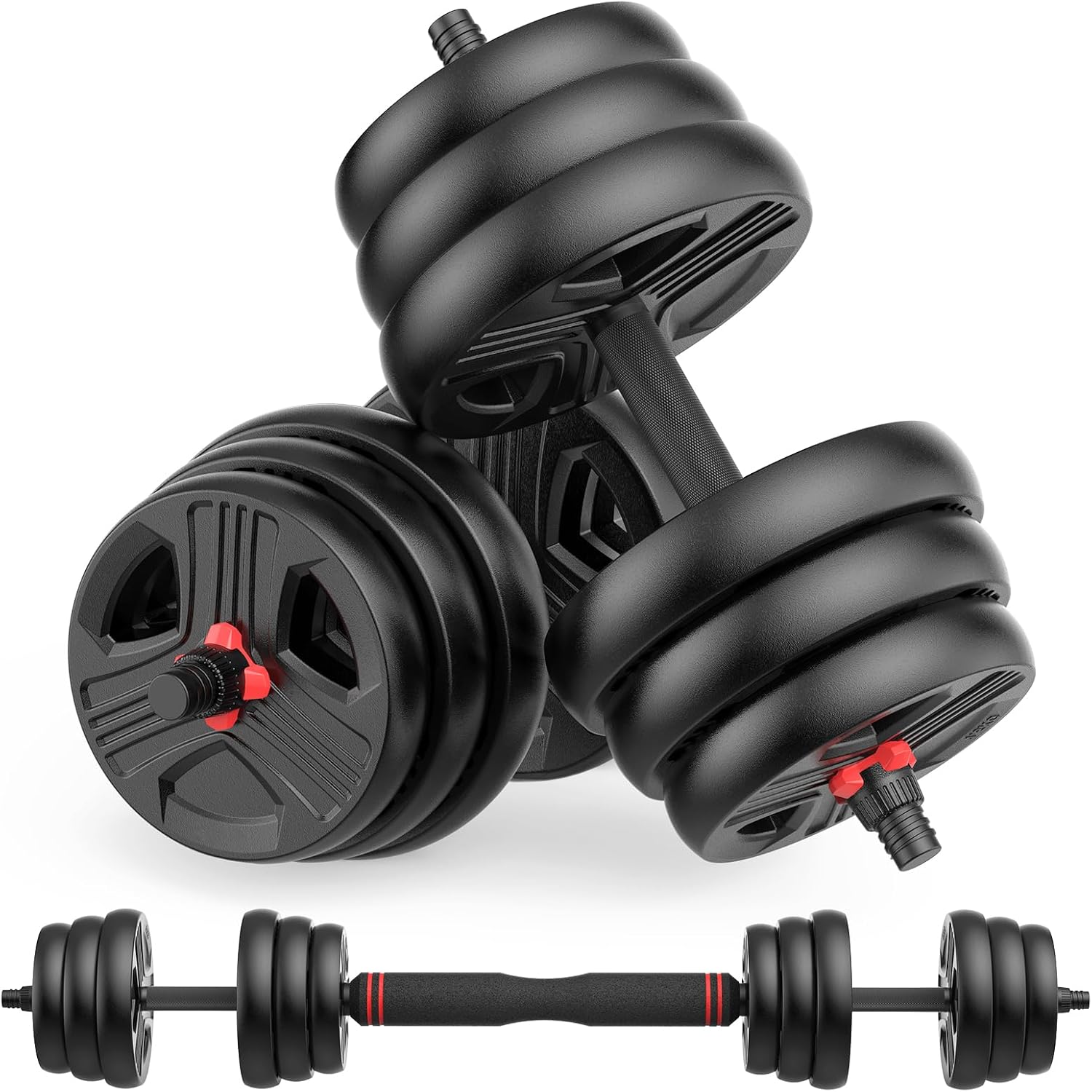 Home Gym Used - Adjustable Dumbbells,30lbs Free Weights Dumbbells Convertible