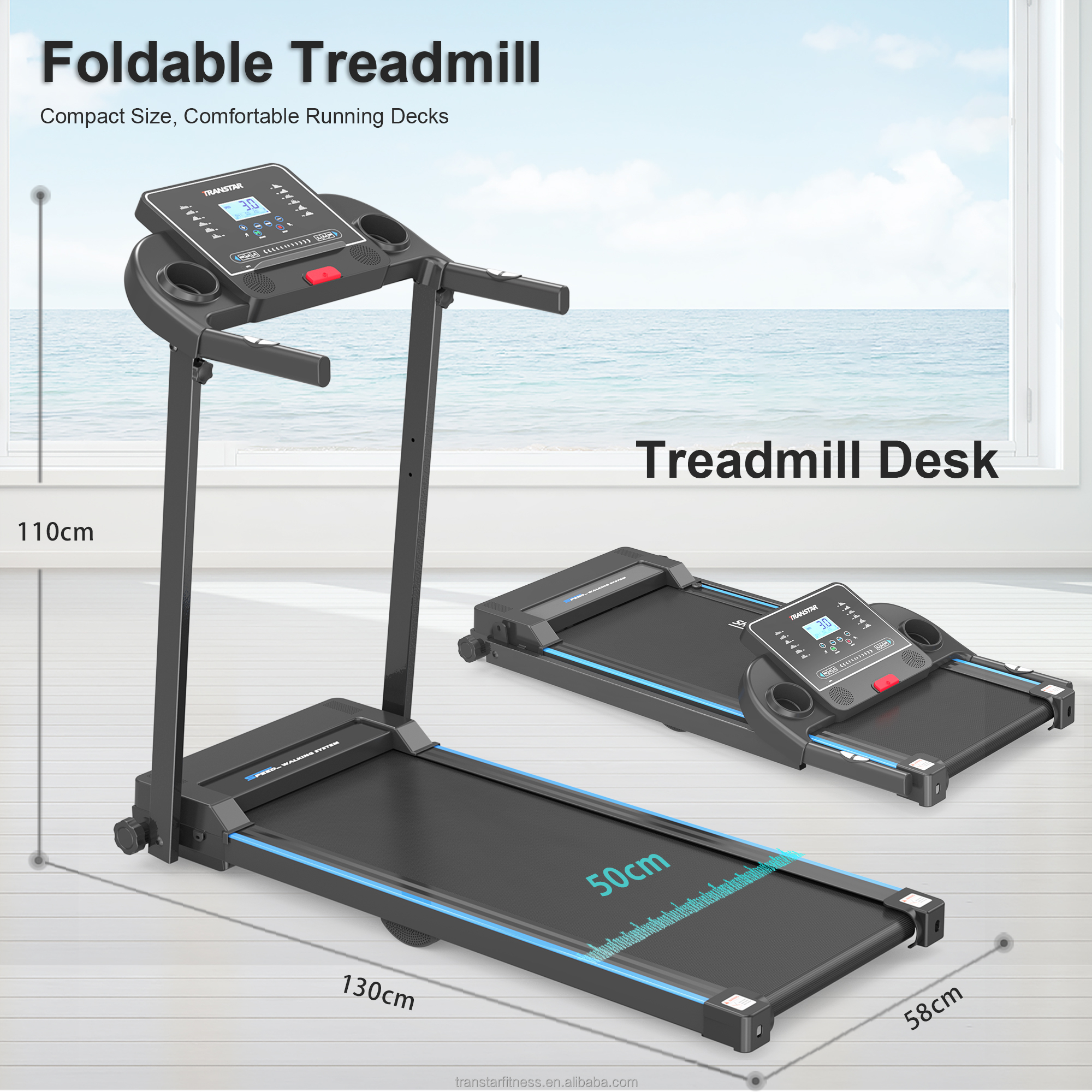 2.5HP Motor Foldable Electric  – обзор и цена Treadmill Home Gym