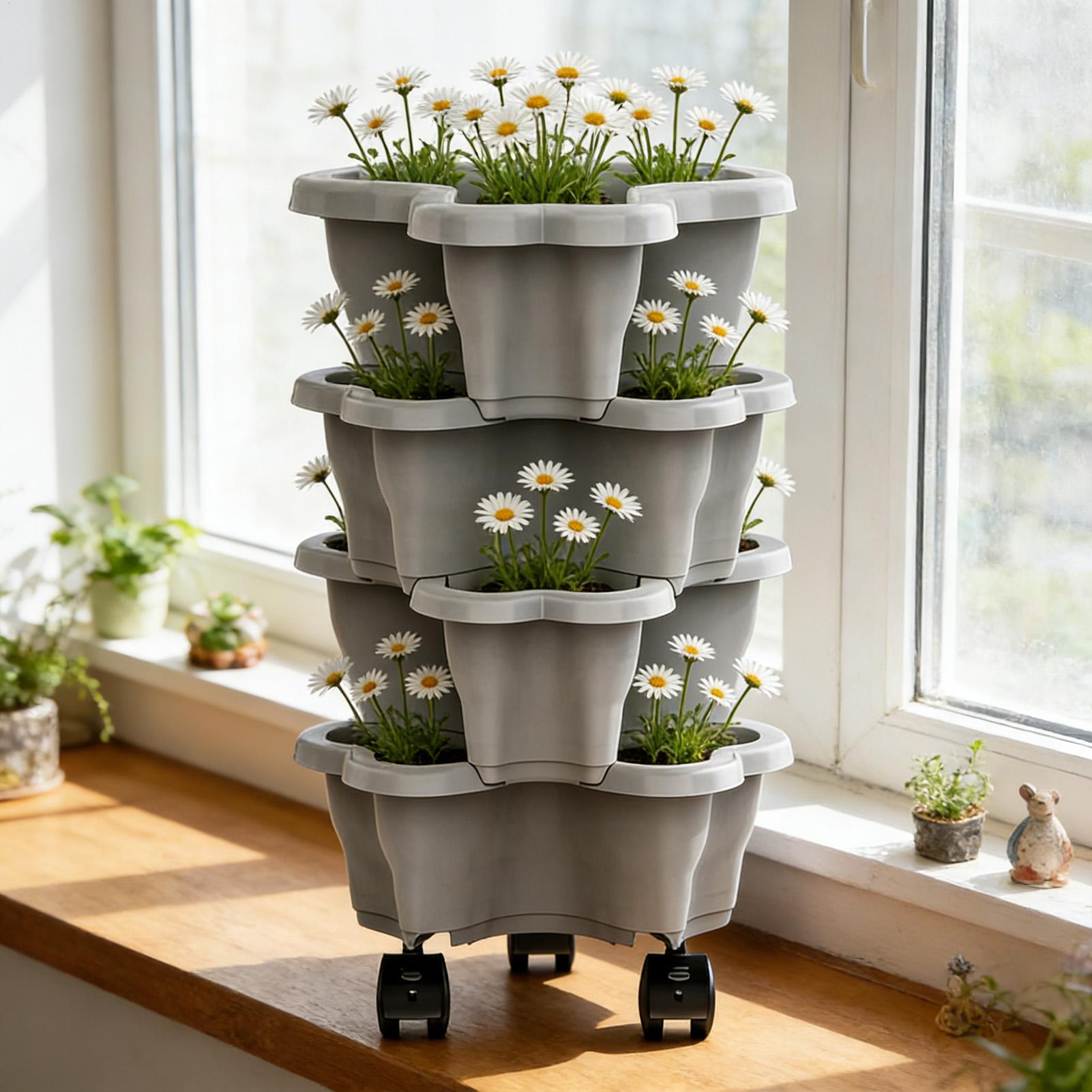 Stackable Plant Tower Strawber – обзор и цена Home Gym Garden
