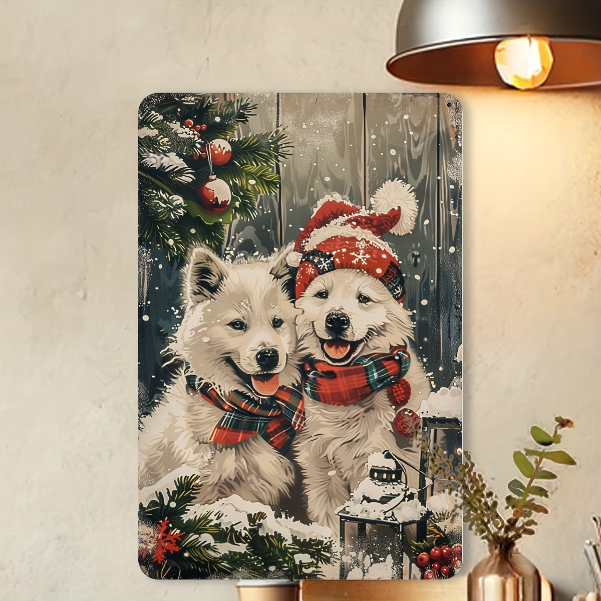 Christmas Puppy Metal Sign - F – обзор и цена Home Gym Garden