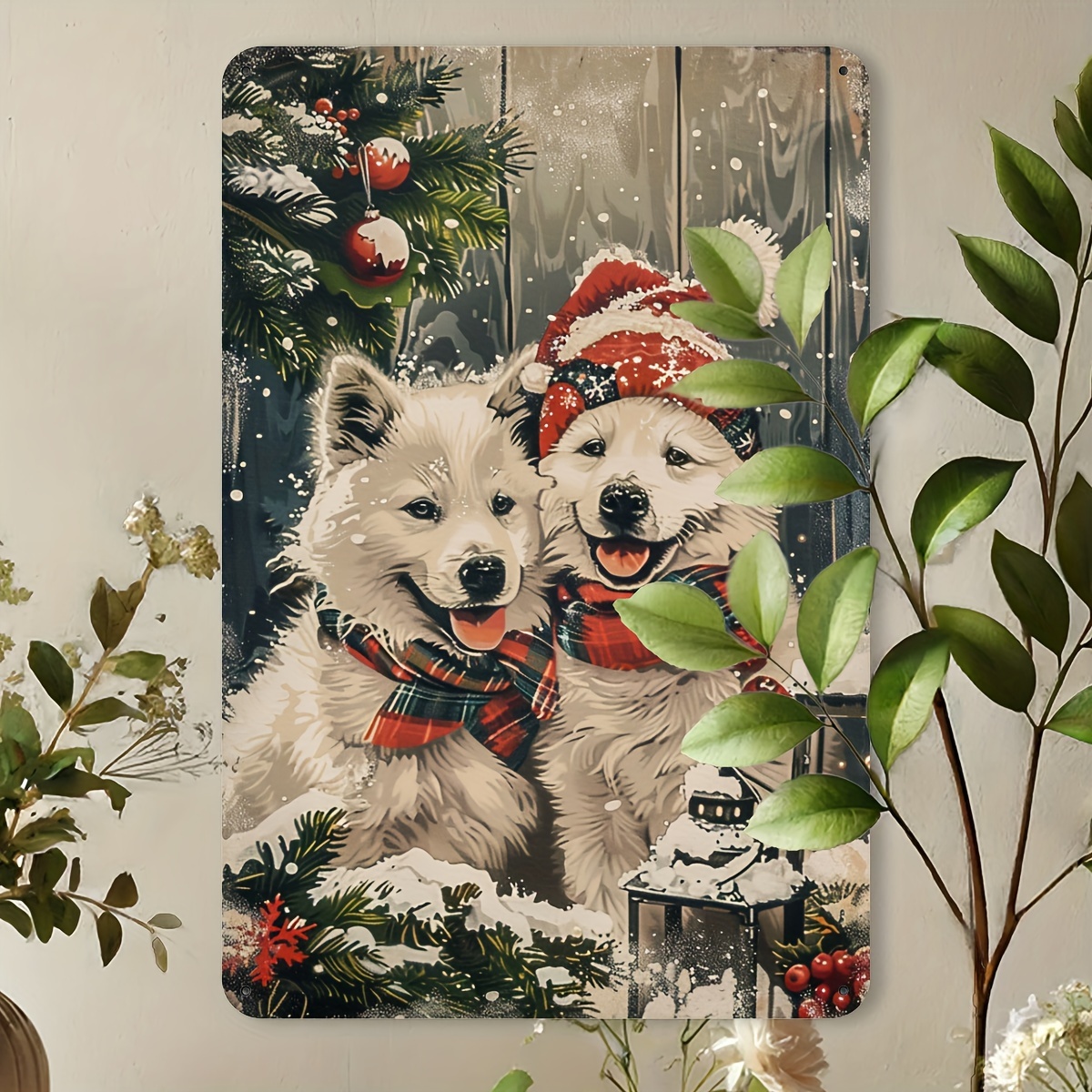 Christmas Puppy Metal Sign - F – обзор и цена Home Gym Garden