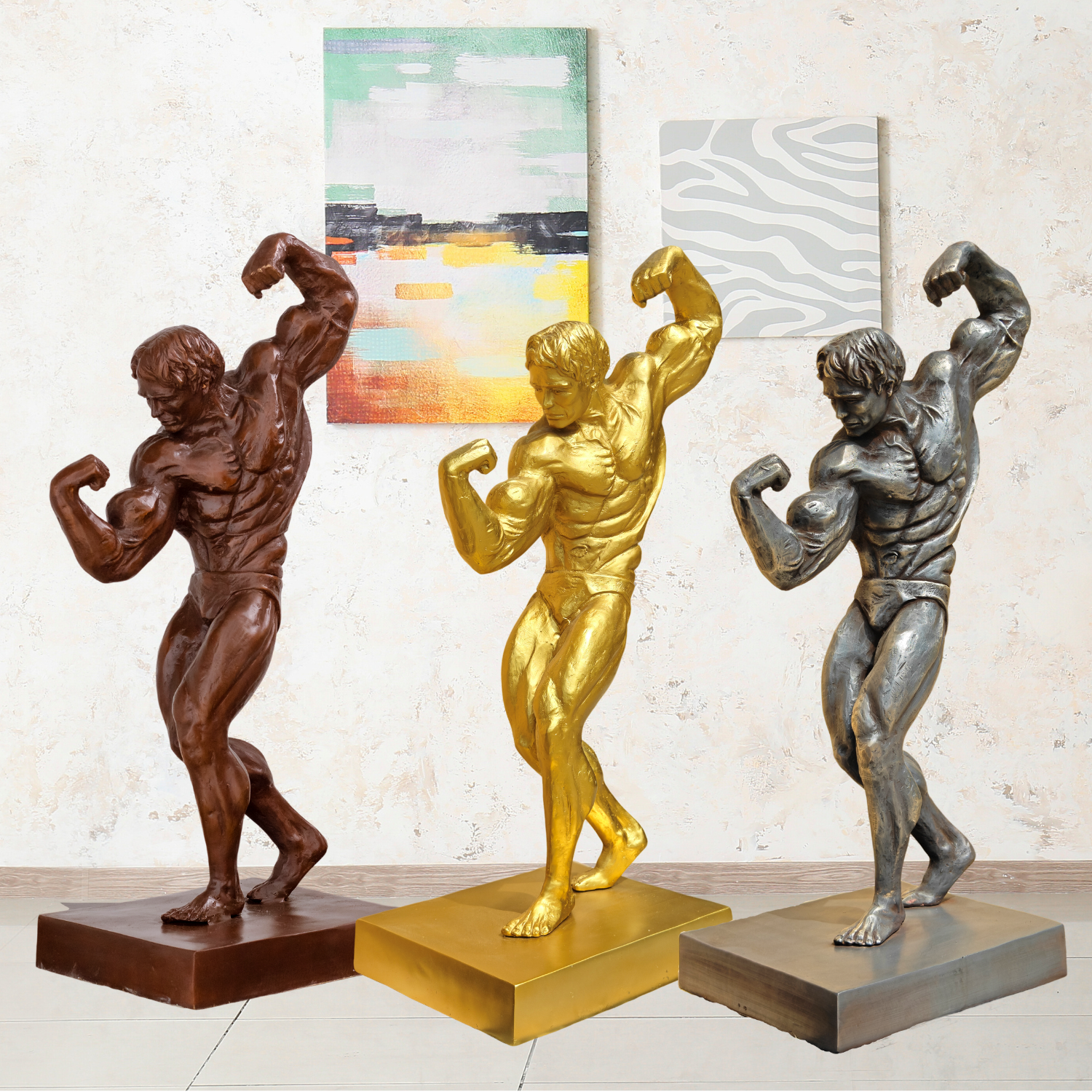 Bronze Muscle Man Statue 62cm  – обзор и цена Home Gym Garden