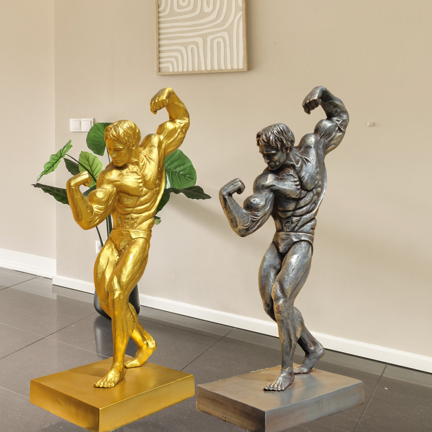 Bronze Muscle Man Statue 62cm  – обзор и цена Home Gym Garden