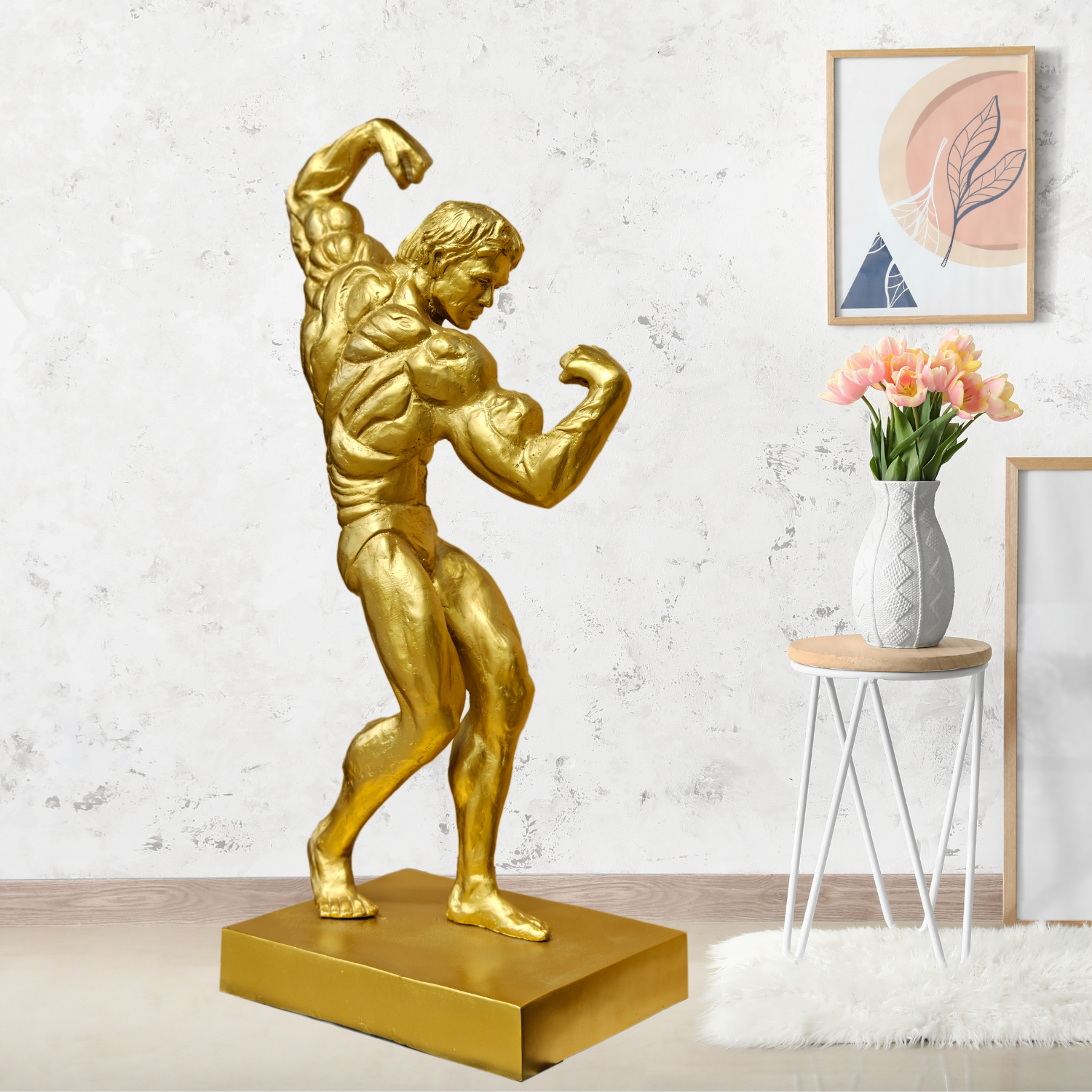 Bronze Muscle Man Statue 62cm  – обзор и цена Home Gym Garden