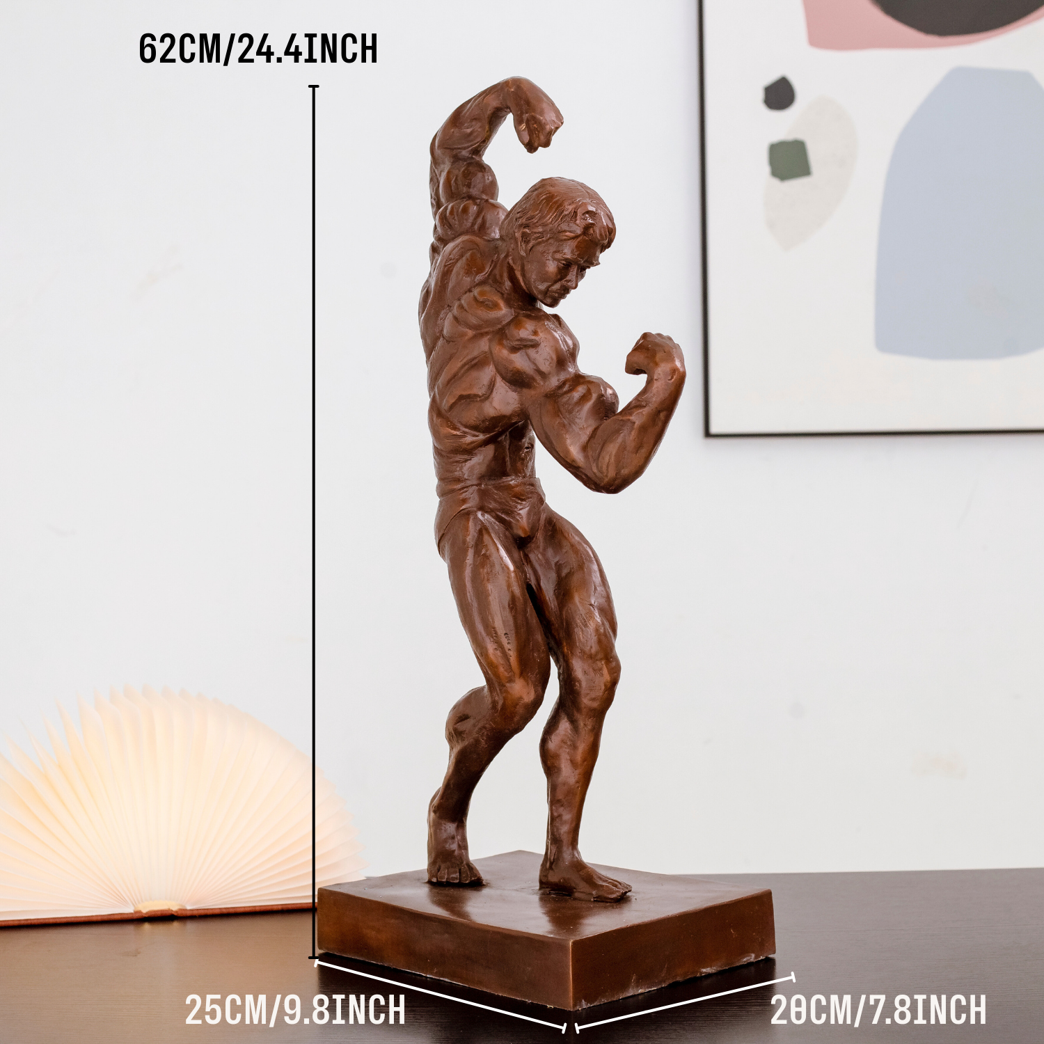 Bronze Muscle Man Statue 62cm  – обзор и цена Home Gym Garden