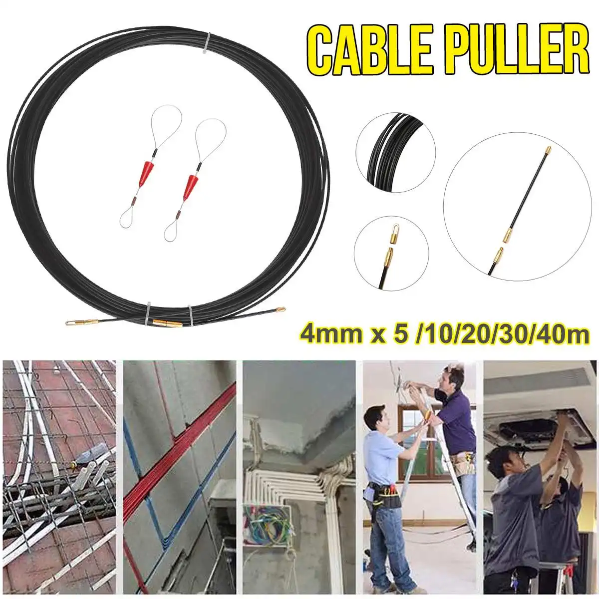 Durable Black Fiberglass Elect – обзор и цена Cable Pulley System