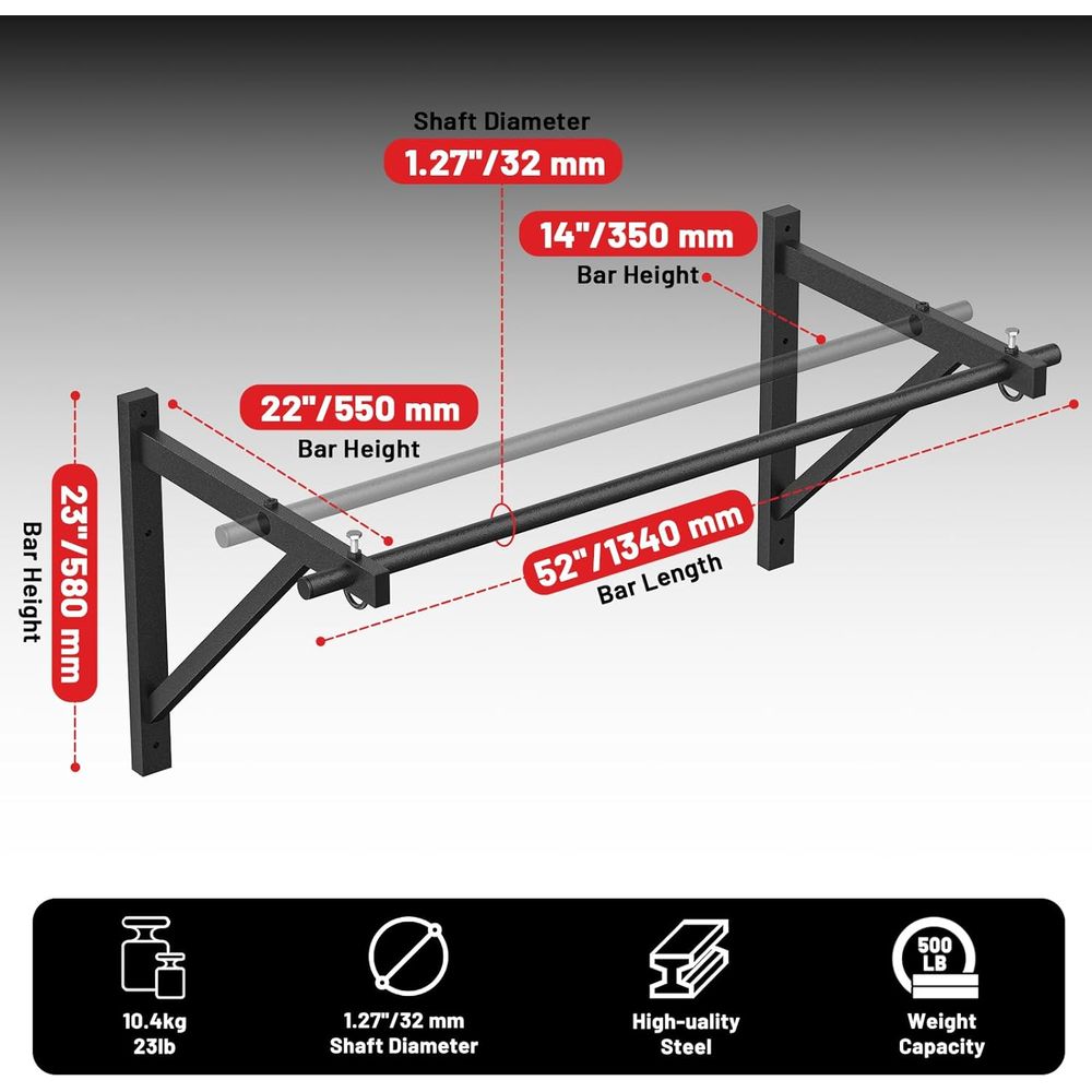 Home Gym Pull-Up Bar - Wall-Mo – обзор и цена Home Gym Equipments