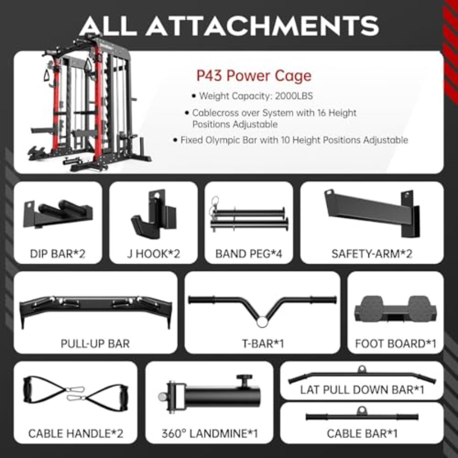 Home Gym Power Cage 2000LB Squ – обзор и цена Cable Pulley System